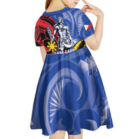 Philippines Lapu-Lapu Kid Short Sleeve Dress Proud Of My King