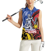 Philippines Lapu-Lapu Women Sleeveless Polo Shirt Proud Of My King