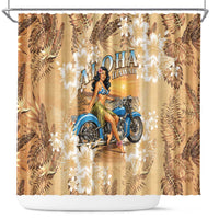 Aloha Hawaii Biker Shower Curtain Ride To Paradise