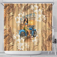 Aloha Hawaii Biker Shower Curtain Ride To Paradise