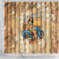 Aloha Hawaii Biker Shower Curtain Ride To Paradise