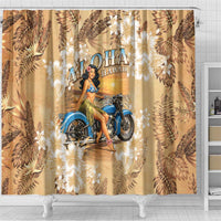 Aloha Hawaii Biker Shower Curtain Ride To Paradise