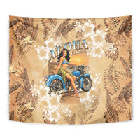 Aloha Hawaii Biker Tapestry Ride To Paradise