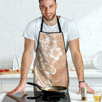 Polynesian Women's Day Apron Brown Hibiscus Flowers With Polynesian Pattern