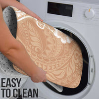 Polynesian Women's Day Bathroom Set Brown Hibiscus Flowers With Polynesian Pattern