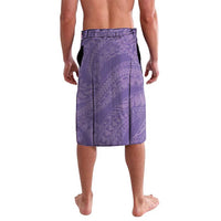 Polynesian Women's Day Lavalava Purple Hibiscus Flowers With Polynesian Pattern LT05 - Polynesian Pride