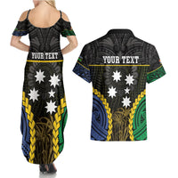 Personalised South Sea Islanders And Gilbert Islands Couples Matching Summer Maxi Dress and Hawaiian Shirt Kanakas Polynesian Pattern LT05 - Polynesian Pride