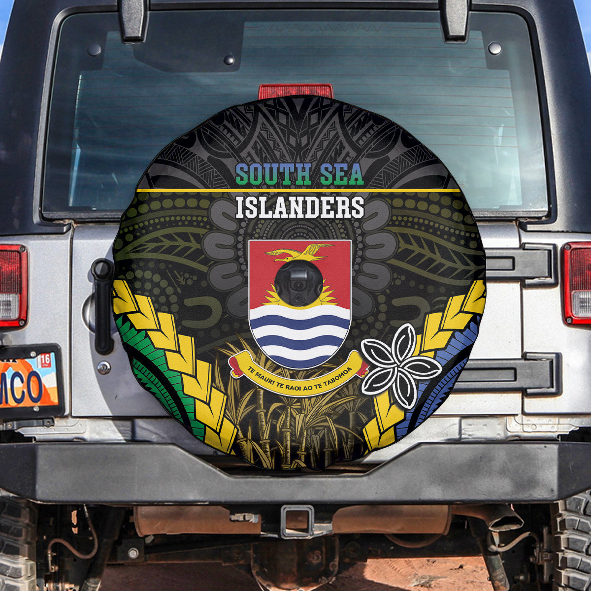 South Sea Islanders And Gilbert Islands Spare Tire Cover Kanakas Polynesian Pattern