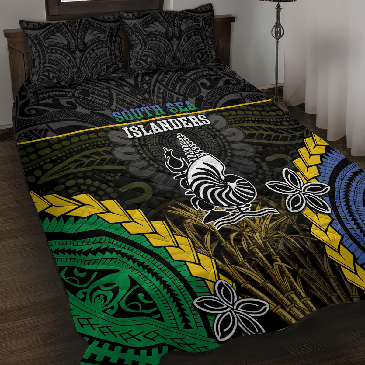South Sea Islanders And New Caledonia Quilt Bed Set Kanakas Polynesian Pattern