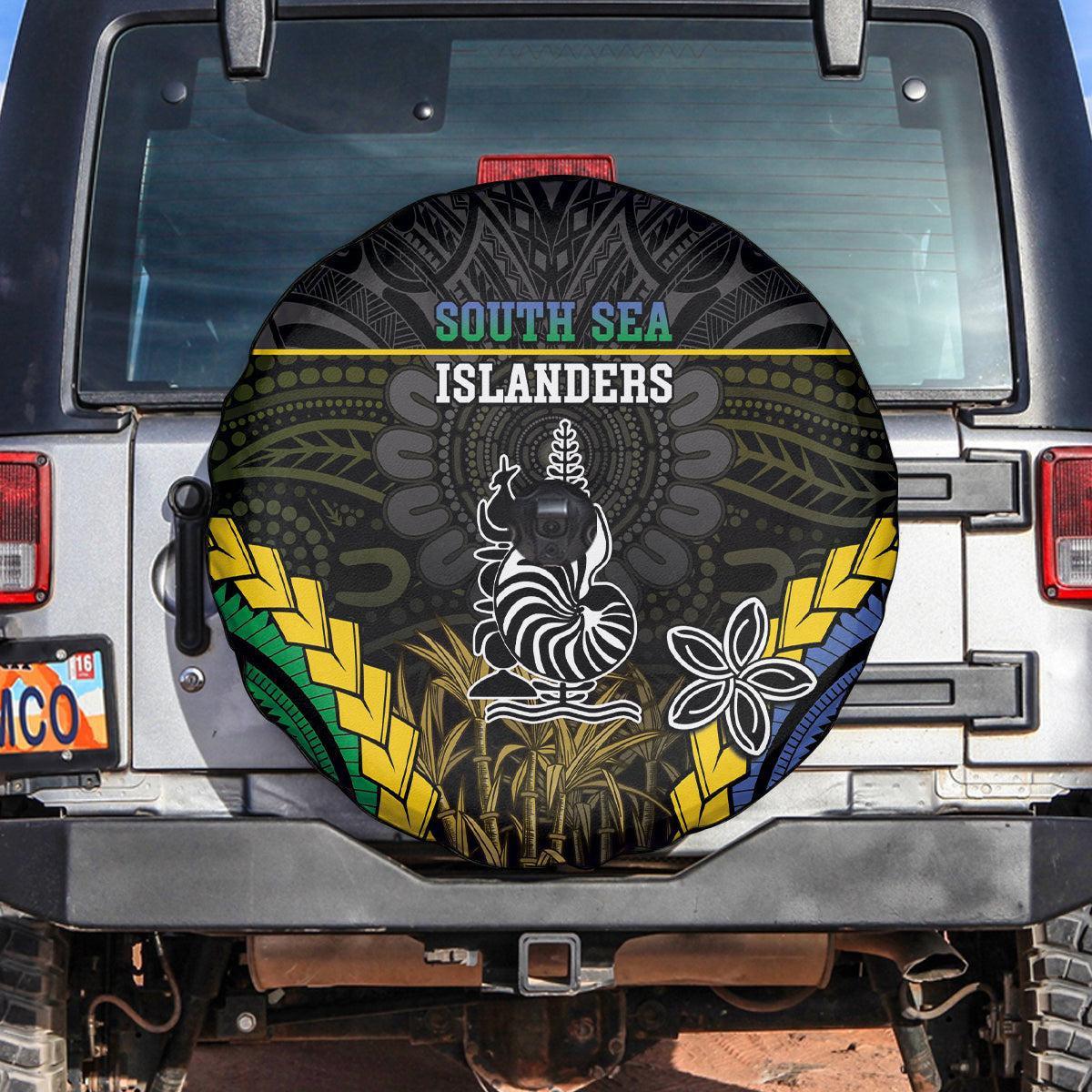 South Sea Islanders And New Caledonia Spare Tire Cover Kanakas Polynesian Pattern