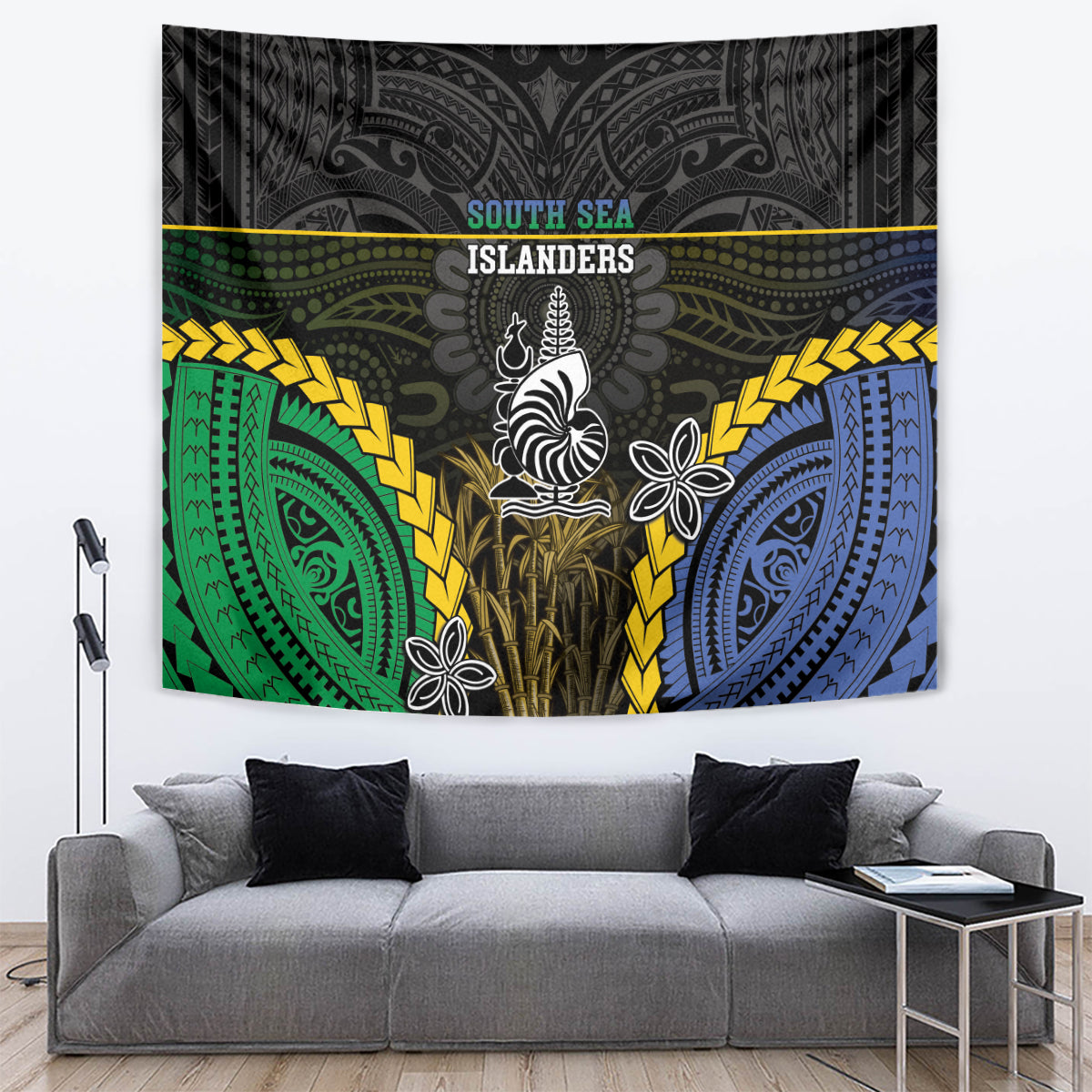 South Sea Islanders And New Caledonia Tapestry Kanakas Polynesian Pattern