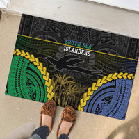 South Sea Islanders And New Ireland Rubber Doormat Kanakas Polynesian Pattern