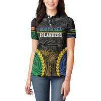 Personalised South Sea Islanders And New Ireland Women Polo Shirt Kanakas Polynesian Pattern