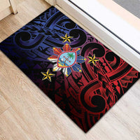 Philippines Guam Rubber Doormat Filipino Sun With Guaman Seal