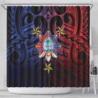 Philippines Guam Shower Curtain Filipino Sun With Guaman Seal
