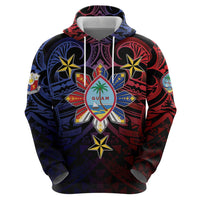 Philippines Guam Zip Hoodie Filipino Sun With Guaman Seal LT05 - Polynesian Pride