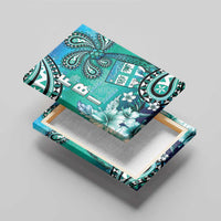 Fiji Born Indian Canvas Wall Art Palm Paisley With Tapa Pattern LT05 - Polynesian Pride