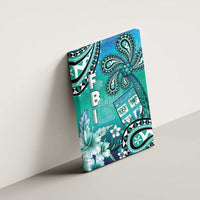 Fiji Born Indian Canvas Wall Art Palm Paisley With Tapa Pattern LT05 - Polynesian Pride