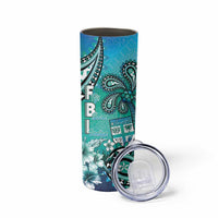 Fiji Born Indian Skinny Tumbler Palm Paisley With Tapa Pattern