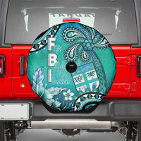 Fiji Born Indian Spare Tire Cover Palm Paisley With Tapa Pattern LT05 - Polynesian Pride