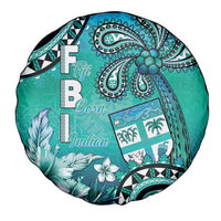 Fiji Born Indian Spare Tire Cover Palm Paisley With Tapa Pattern LT05 - Polynesian Pride