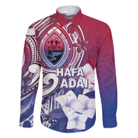 Guam Gadao Family Matching Off Shoulder Maxi Dress and Hawaiian Shirt Hafa Adai Micronesian Tribal Pattern