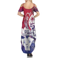 Guam Gadao Family Matching Summer Maxi Dress and Hawaiian Shirt Hafa Adai Micronesian Tribal Pattern