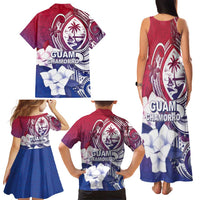 Guam Gadao Family Matching Tank Maxi Dress and Hawaiian Shirt Hafa Adai Micronesian Tribal Pattern