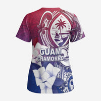 Guam Gadao Scrub Top Hafa Adai Micronesian Tribal Pattern - Polynesian Pride