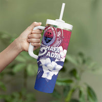 Guam Gadao Tumbler With Handle Hafa Adai Micronesian Tribal Pattern