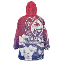 Guam Gadao Wearable Blanket Hoodie Hafa Adai Micronesian Tribal Pattern