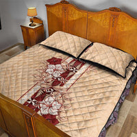 Tonga Language Week Quilt Bed Set Hibiscus Tongan Ngatu Pattern LT05 - Polynesian Pride