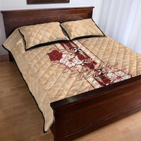 Tonga Language Week Quilt Bed Set Hibiscus Tongan Ngatu Pattern LT05 - Polynesian Pride