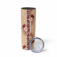 Tonga Language Week Skinny Tumbler Hibiscus Tongan Ngatu Pattern