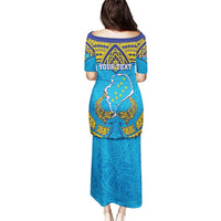 Personalised Tuvalu Independence Day Puletasi Coat Of Arms With Polynesian Dolphin Tattoo LT05 - Polynesian Pride