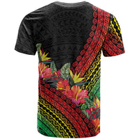 Retro Hawaiian Singer T Shirt Polynesian Style Tropical Flowers