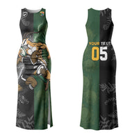 Custom South Africa And New Zealand Couples Matching Tank Maxi Dress and Hawaiian Shirt Springboks And Kiwis Rugby Rivalry