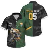 Custom South Africa And New Zealand Family Matching Mermaid Dress and Hawaiian Shirt Springboks And Kiwis Rugby Rivalry