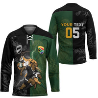 Custom South Africa And New Zealand Hockey Jersey Springboks And Kiwis Rugby Rivalry