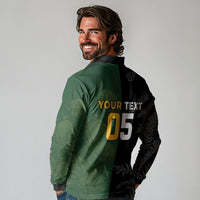 Custom South Africa And New Zealand Long Sleeve Polo Shirt Springboks And Kiwis Rugby Rivalry