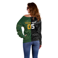 Custom South Africa And New Zealand Off Shoulder Sweater Springboks And Kiwis Rugby Rivalry