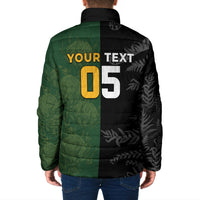 Custom South Africa And New Zealand Padded Jacket Springboks And Kiwis Rugby Rivalry