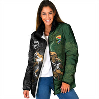 Custom South Africa And New Zealand Padded Jacket Springboks And Kiwis Rugby Rivalry