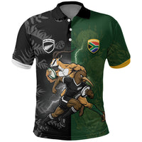 Custom South Africa And New Zealand Polo Shirt Springboks And Kiwis Rugby Rivalry