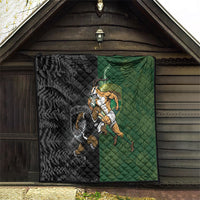 South Africa And New Zealand Quilt Springboks And Kiwis Rugby Rivalry