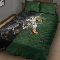 South Africa And New Zealand Quilt Bed Set Springboks And Kiwis Rugby Rivalry