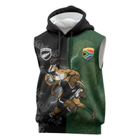 Custom South Africa And New Zealand Sleeveless Hoodie Springboks And Kiwis Rugby Rivalry