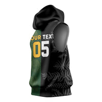 Custom South Africa And New Zealand Sleeveless Hoodie Springboks And Kiwis Rugby Rivalry