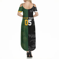 Custom South Africa And New Zealand Summer Maxi Dress Springboks And Kiwis Rugby Rivalry