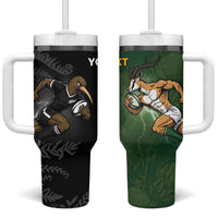 Custom South Africa And New Zealand Tumbler With Handle Springboks And Kiwis Rugby Rivalry